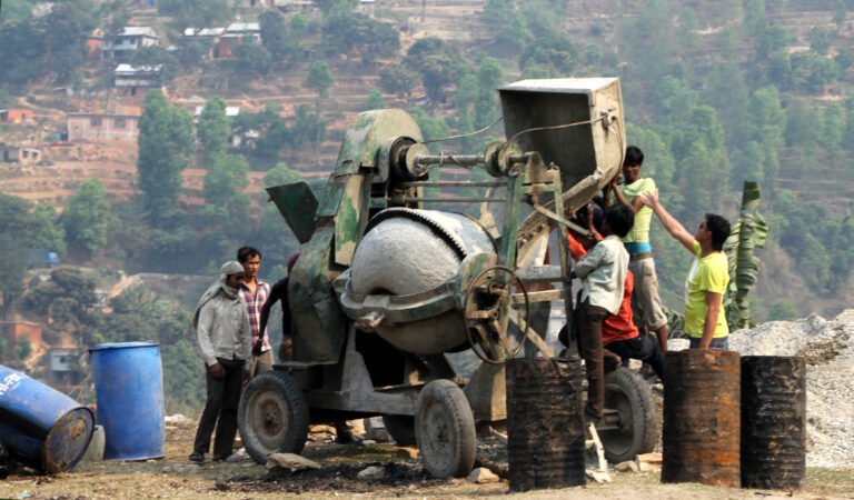 A heavy truck on the Prithvi Highway in Nepal, the main road link between Kathmandu and Pokhara
