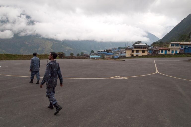 Lukla Airport (Tenzing-Hillary Airport) runway, Solukhumbu, Nepal