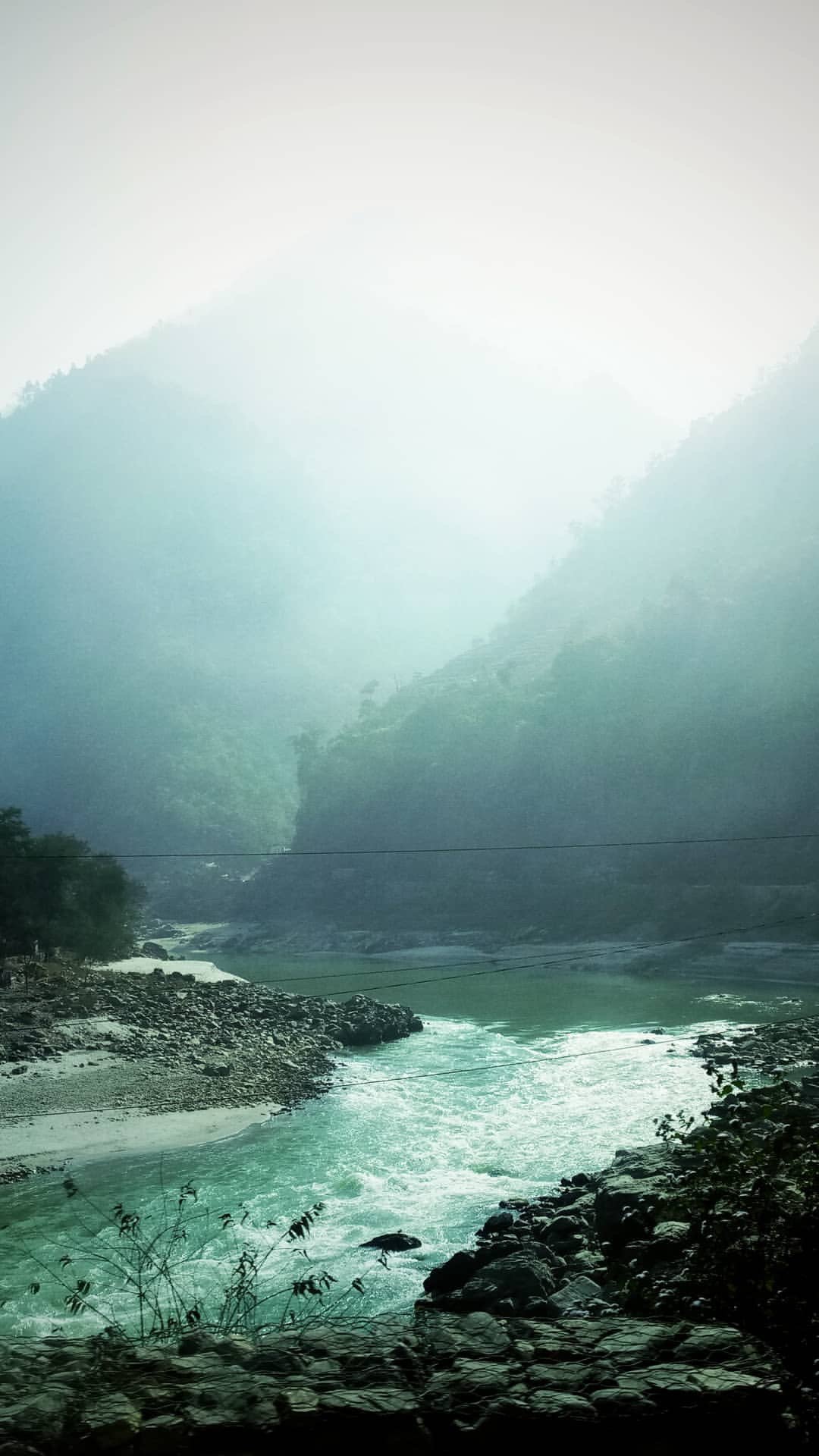 The Trishuli River flowing through the Rasuwa-Nuwakot corridor of central Nepal, the river struck by the August 2026 flood